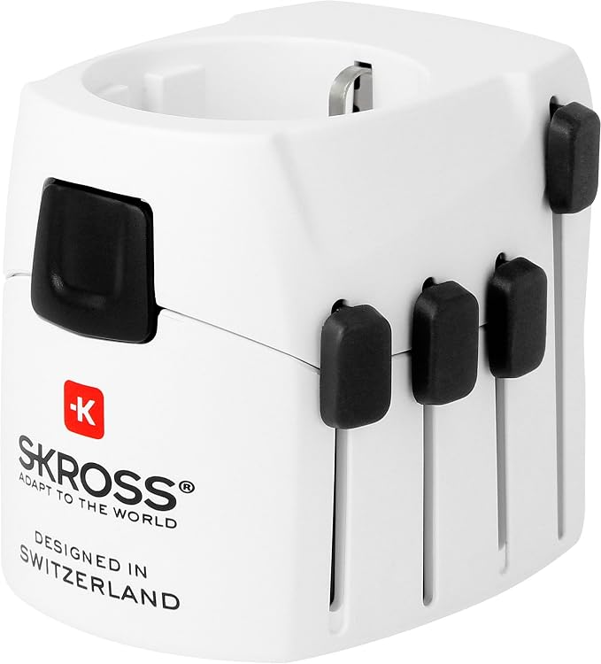 Skross Pro-World & USB Travel Adaptor, White