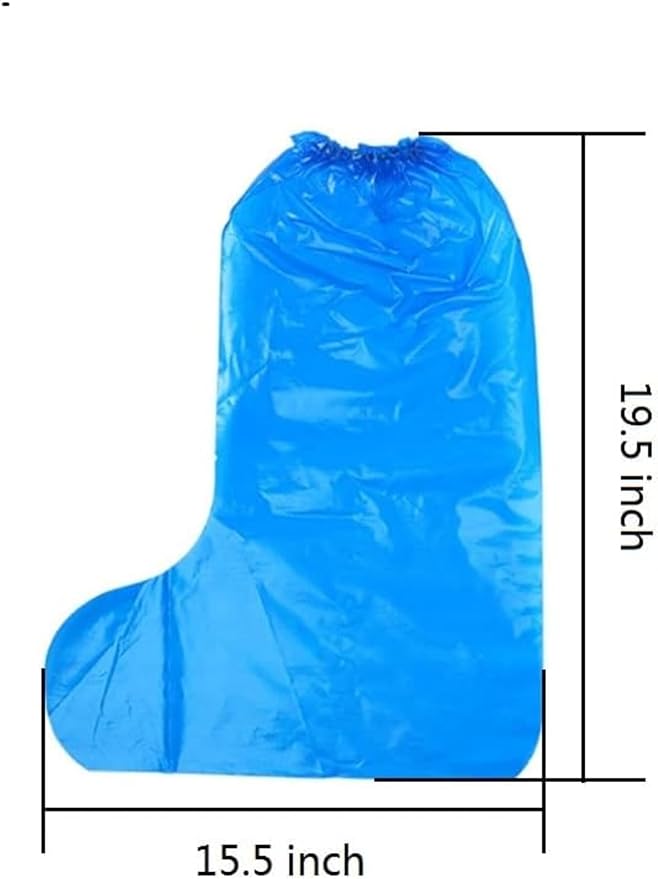 Fancystyle Pack of 800 Disposable Thicker Boot and Shoe Covers 19 inch Tall Extra Large Resistant Water/Skid Resistant Blue (800)