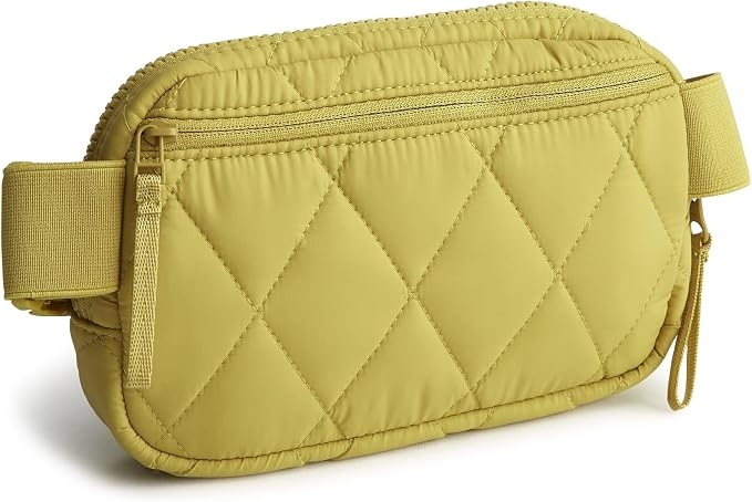 Vera Bradley Women's Featherweight Woodward Small Belt Bag, Golden Olive, One Size