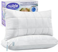 Nuzzle Pillows King Size Set of 2 Adjustable Firm Pillows, Luxury Hotel Collection Bed Pillows – Best Adjust Height Soft Cooling Pillows for Back, Stomach and Side Sleepers
