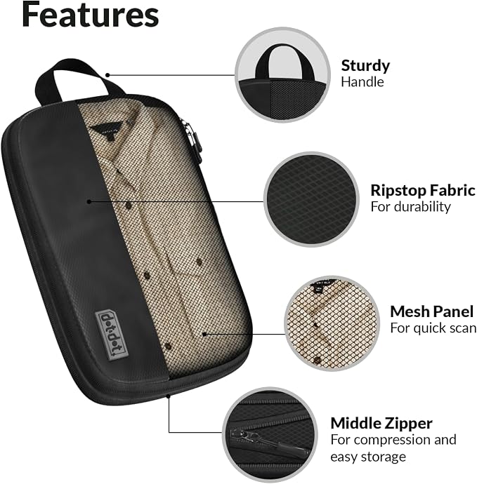 Dot&Dot Leak Proof Travel Bottles Compression Packing Cubes