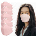 Borje KN95 Face Masks, 100 Pcs Disposable Face Masks, Pink Mask Against PM2.5 from Fire Smoke & Dust Filter Efficiency 95%