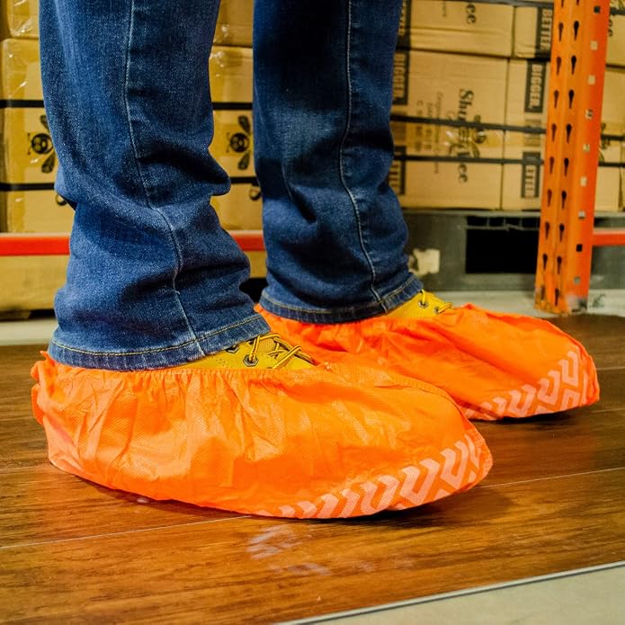 ShuBee Original Disposable, Extra-Large Boot and Shoe Covers, Thicker & Stronger, Durable Protection for Floors - 50 Pairs