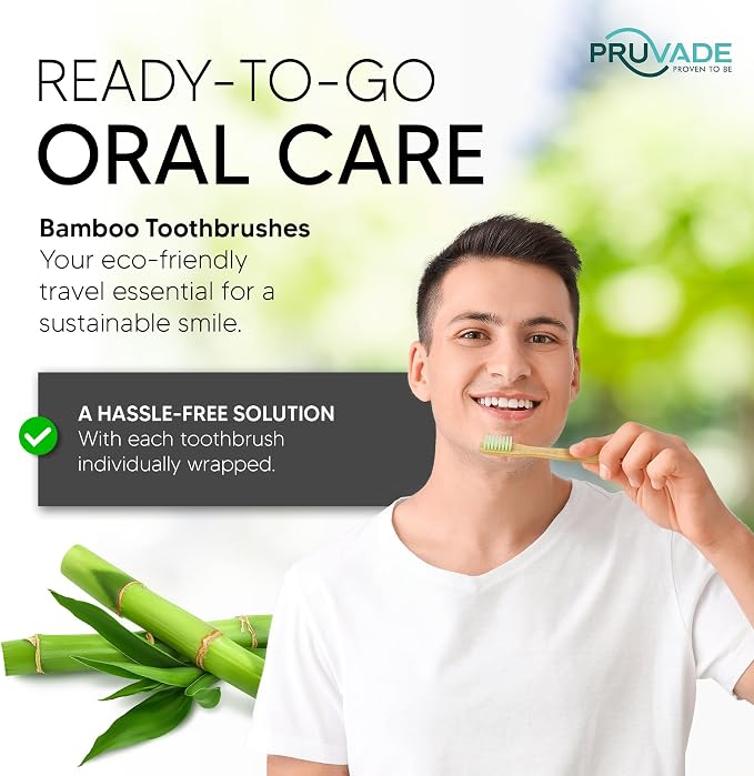 144 Pack Disposable Bamboo Toothbrushes with Toothpaste Built in - Prepasted Toothbrushes Individually Wrapped - Single Use Waterless Tooth Brush with Soft Bristles for Work, Camping, Travel