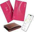 2026 [Apple MFi Certified] (iOS Only) Wallet Tracker Card, Rechargeable Thin Finder, Works with Apple Find My (iOS Only), Item Locator for Luggage Tags, Passports, Phone (Red, 1 Pack)