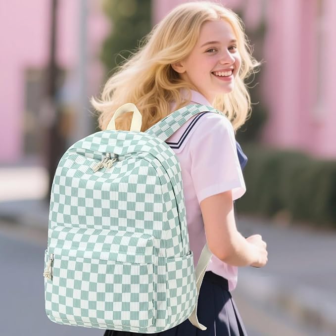 Bluboon School Backpack for Teen Girls Bookbags Elementary High School Corduroy Laptop Bags Women Travel Daypacks