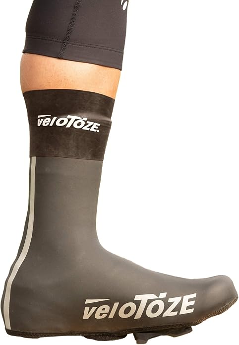 veloToze Neoprene Shoe Cover (Waterproof Cuff Included) - for Cleated Cycling Shoes - Waterproof, Windproof Neoprene Overshoes for Bike Rides in Cold Winter or Rainy Spring Weather - for Men and Women
