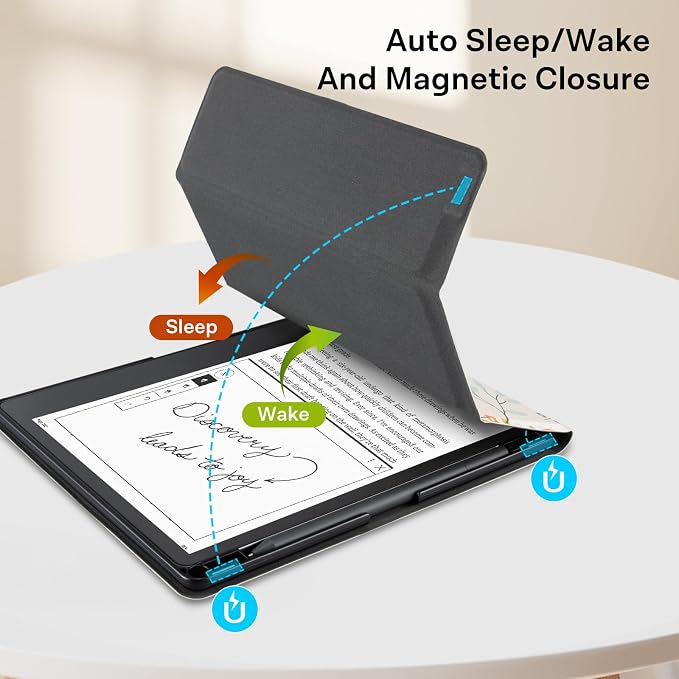 CoBak Stand Case for E-Reader case - Premium Folio Leather Cover with Pen Holder, Auto Sleep/Wake - Compatible with 10.2 Inch(2022/2024 Release)