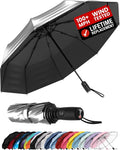 Repel Windproof Travel Umbrella - Compact & Withstands Winds up to 100MPH , Strongest Premium Auto Folding Umbrella for Rain and Sun - Durable, Light & Portable for Women & Men , Fits Backpack & Cars