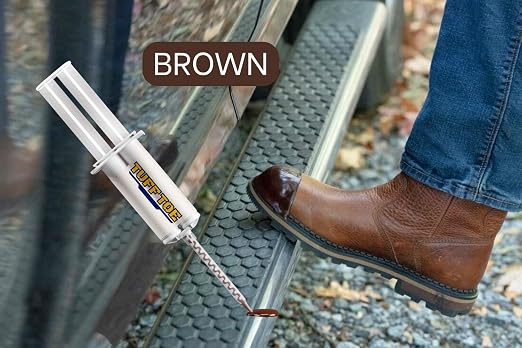 Work Boot Toe Protector Two Pack, Liquid Boot Guard, Brown Adhesive Shoe Crease Protector and Scuff Preventer for Waterproofing and Hole Repair - Heavy Duty Shoe Covers for Any Size & Style of Boots