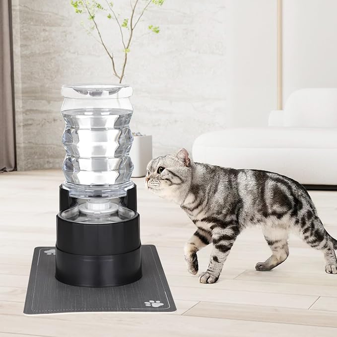 RIZZARI 7L Elevated Dog Water Dispenser with Comfortable Feeding Height | Gravity Auto Refill,Spill-Resistant Base,Stable Anti-Tip Design,Easy Water Refilling,Easy to Disassemble