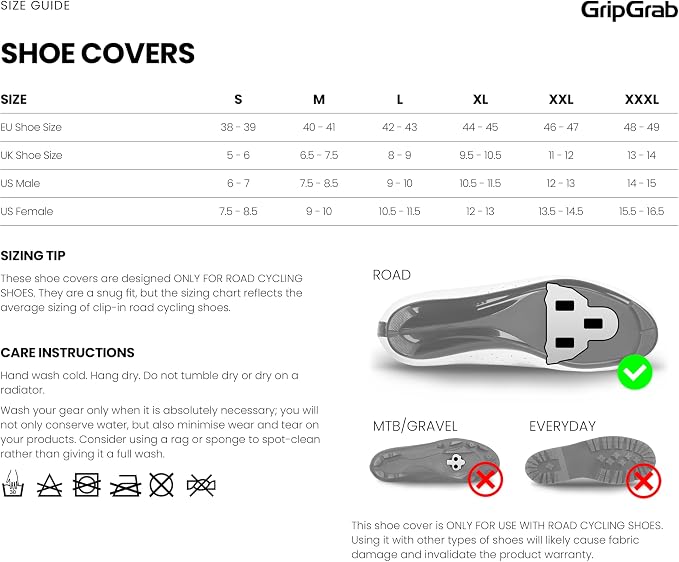GripGrab RaceThermo Waterproof Winter Road Bike Overshoes Windproof Thermal Cold Weather Neoprene Cycling Shoe Covers