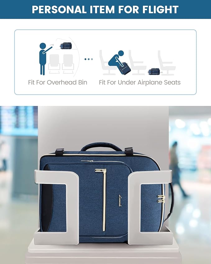 LOVEVOOK 40L Travel Backpack Flight Approved Carry on Backpack,3 Packing Cubes,Waterproof Personal Item Travel Bag,TSA Carry on Luggage Suitcase Travel Essentials,Gifts for Women & Men,fits 17" Laptop