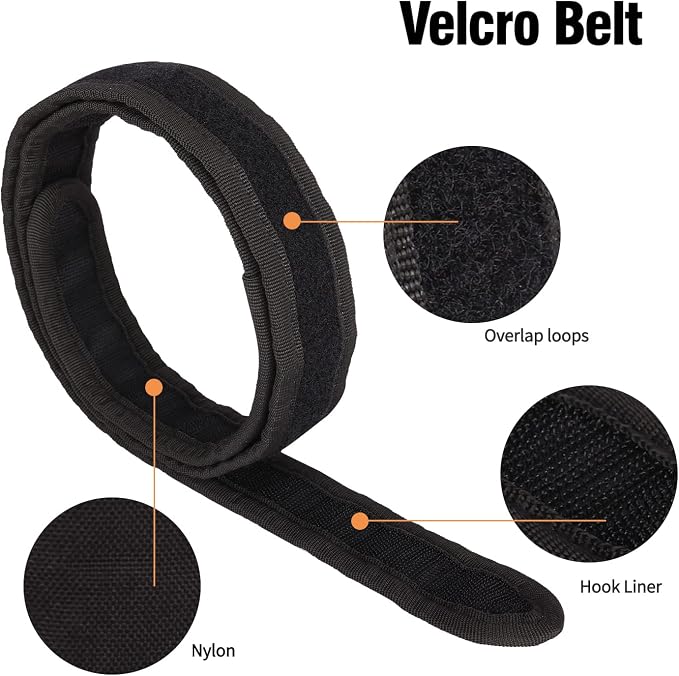BOMTURN Battle Belt Tactical Belt with Accessories: Duty Belts Law Enforcement Combat Airsoft Police Belt with Pouches 7pcs