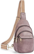 BOSTANTEN Sling Bag for Women Leather Crossbody Bags Fanny Pack Chest Bag for Travel
