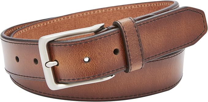Fossil Brown Leather Belt for Men