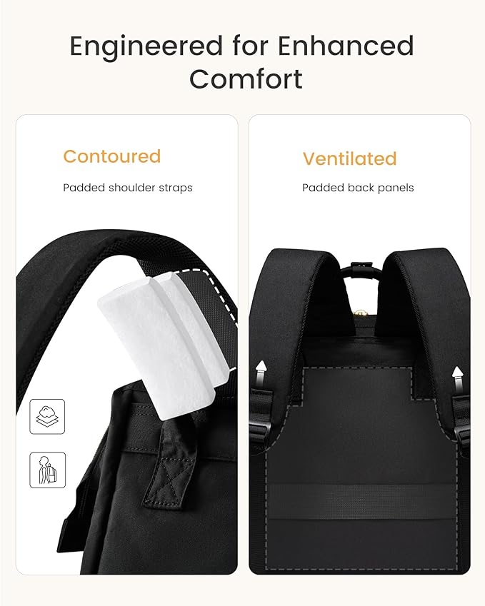 LOVEVOOK Laptop Backpack for Women with Giant Tumbler Holder Pocket,15.6 inch Waterproof Travel Backpack Purse Computer Laptop Bag,Professional Work College Nurse Teacher Backpack Daypack,Dark Grey