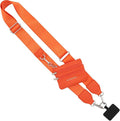 Save the Girls Clip and Go Phone Strap Solid (Orange - Orange Pouch) - Crossbody Phone Strap Chain with Zipper Wallet Pouch – Phone Lanyard with Zippered Pouch