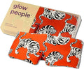 Glow People Silk Sleep Mask – 100% Mulberry Silk Eye Mask for Sleeping, Total Blackout, Cloud-Soft and Adjustable for Beauty Sleep and Travel - Red Tiger