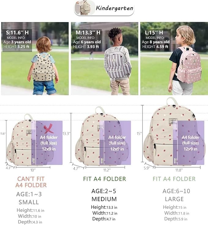 atgark Corduroy Toddler Backpack for Boys 2-5: Preschool Backpack for Boys Girls - Cute Kids Backpack for Boys 13.5" H Fit Folder