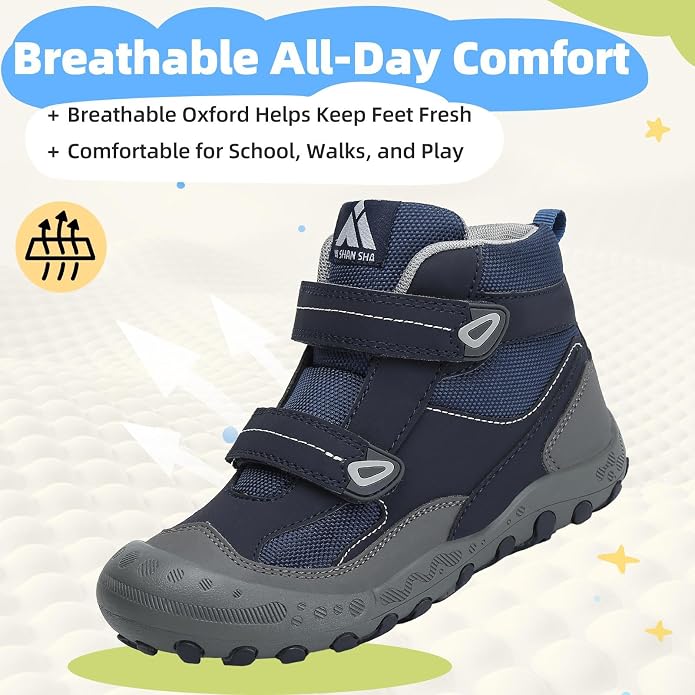 Mishansha Kids Water Resistant Hiking Boots, Boys Girls Anti Collision Anti-Skid Athletic Outdoor Adventure Trekking Shoes