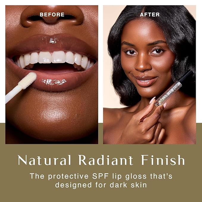 BLACK GIRL SUNSCREEN Make It Pop Sungloss for Women - Lip Gloss with SPF 50, Sun Protection for Skin, Hydrating & Moisturizing Care, Adds Shine - Clear Skies, 0.13 fl oz