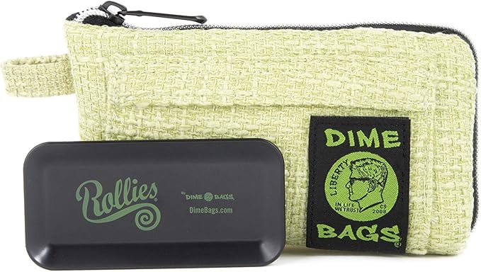 Dime Bags All-in-One Padded Pouch with Accessory Tray & Smell/Spill Proof Pocket, Protective Case for Glass Storage & Travel