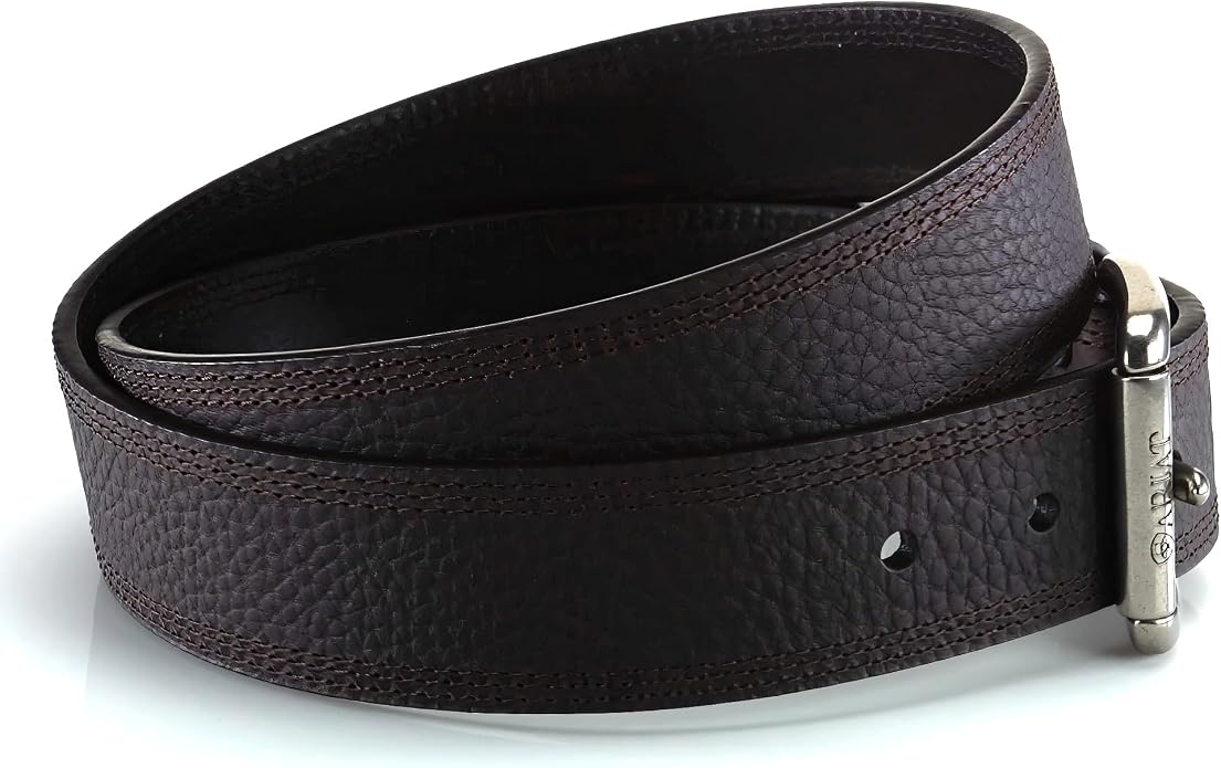 ARIAT Men's Triple Row Stitch Belt with Removable Roller Buckle