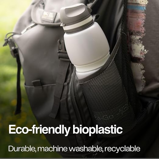 Water-to-Go Water Filter Bottle for Hiking Camping and Survival - One Liter Water Purifier Bottle for Safe Water Anywhere - Eco-Friendly Bioplastic, New Leak-Proof Lid, Filters Viruses