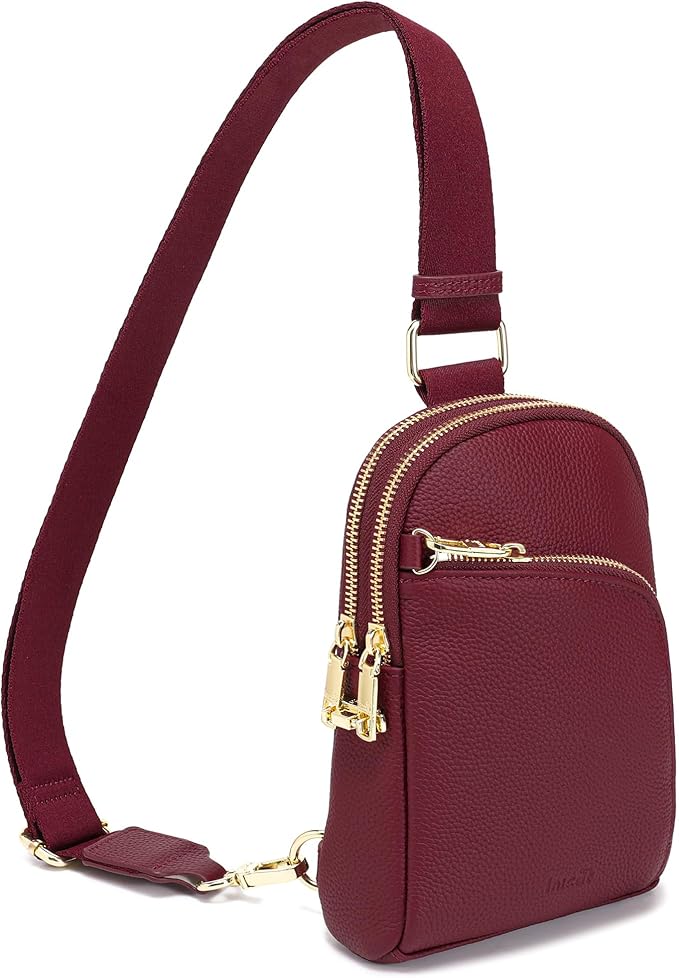 INICAT RFID Blocking Sling Bag, Anti Theft Crossbody Bag for Women Compact Travel Purses Vegan Leather