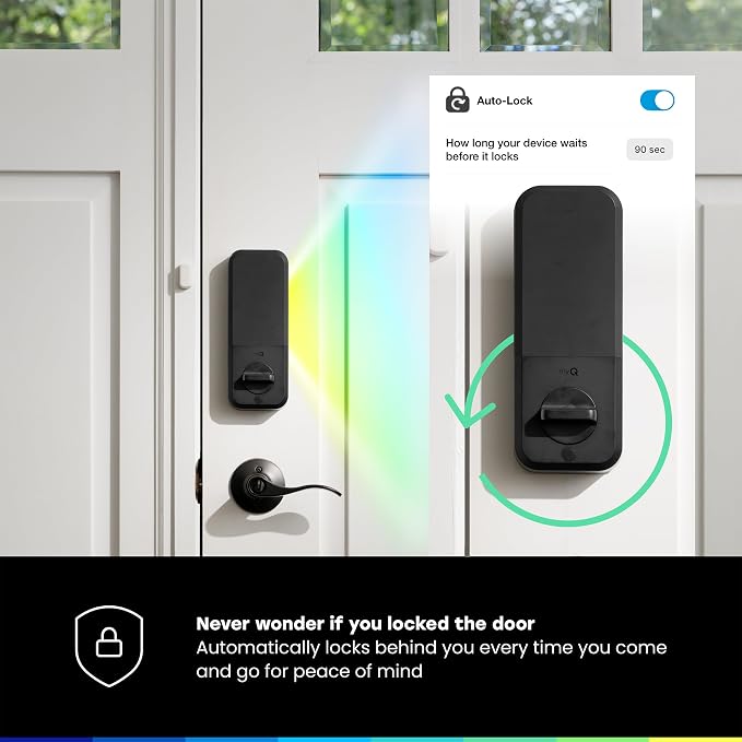 myQ Secure View™ 3-in-1 Smart Lock with 2K HDR Video Doorbell Camera, Face Access, Fingerprint Access, PIN & App Control — Intelligent Entry with Built-in Camera, Color Night Vision & Two-Way Audio