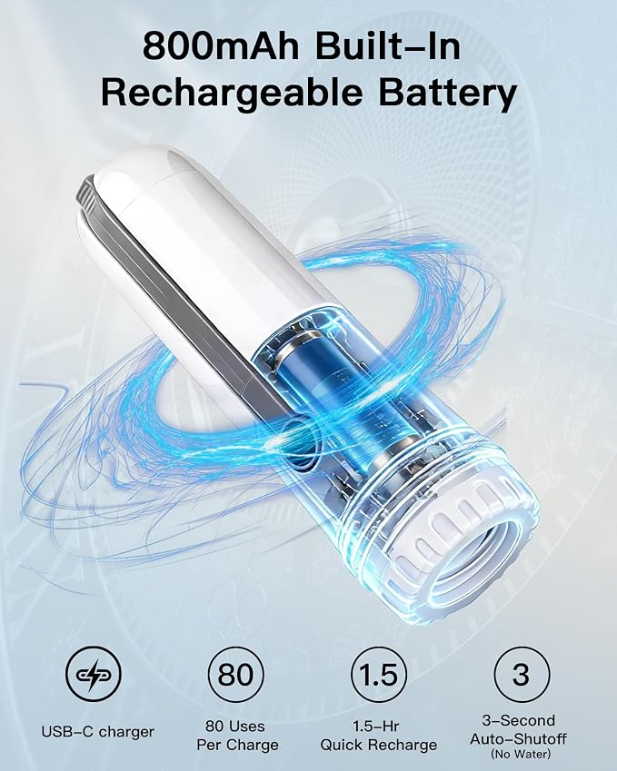 Portable Bidet for Travel, 800mAh Electric Handheld Bidet with 380ml Bottle