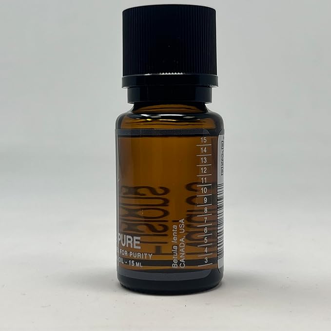 Nature’s Fusions Sweet Birch Essential Oil for Pain, Muscle Relief and Skin Care - 3rd Party Tested - Guaranteed 100% Pure and Natural Therapeutic Grade 15ml - Aromatherapy and Topical