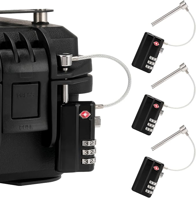 Professional Gun Case Lock TSA Approved – Heavy-Duty, Cut-Resistant & Child-Safe Security Padlock for Firearms, Pistols, Rifle Cases, and Travel Luggage
