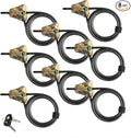Master Lock Keyed Alike Python Trail Camera Adjustable Camouflage Cable Locks w/16 Keys, 8418KA-8 CAMO 8-Pack