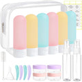 DEWSENSI 20 Pack Travel Bottles Set for Toiletries TSA Approved, Leak Proof Travel Size Containers Kit Portable Refillable Travel Accessories for Shampoo Conditioner Lotion Liquids