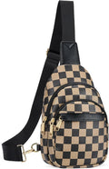 BOSTANTEN Sling Bag for Women Leather Crossbody Bags Fanny Pack Chest Bag for Travel