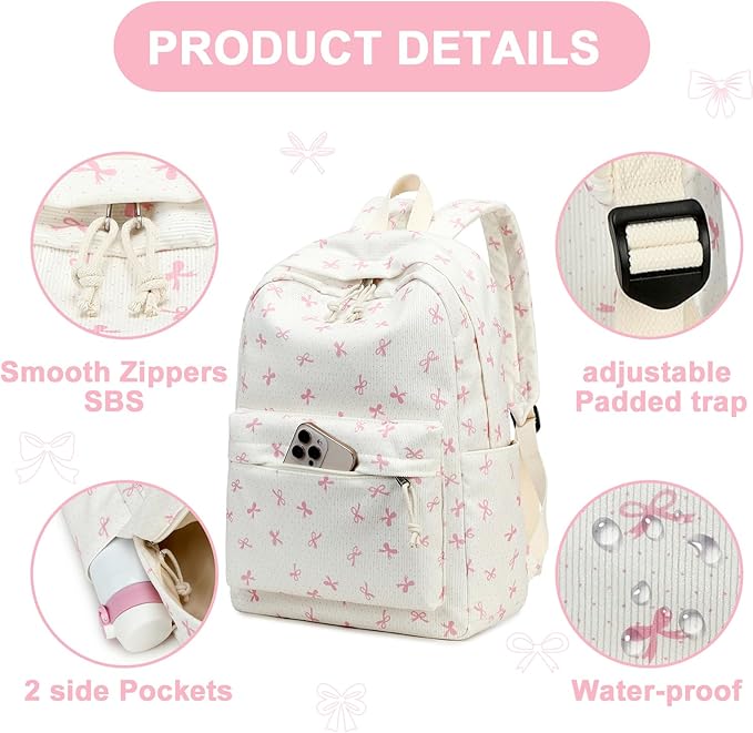 LEDAOU Backpack for Girls School Bag Kids Bookbag Teen Backpack Set Daypack with Lunch Bag and Pencil Case | Kids, Bookbag, Daypack, with Lunch Bag, and Pencil Case