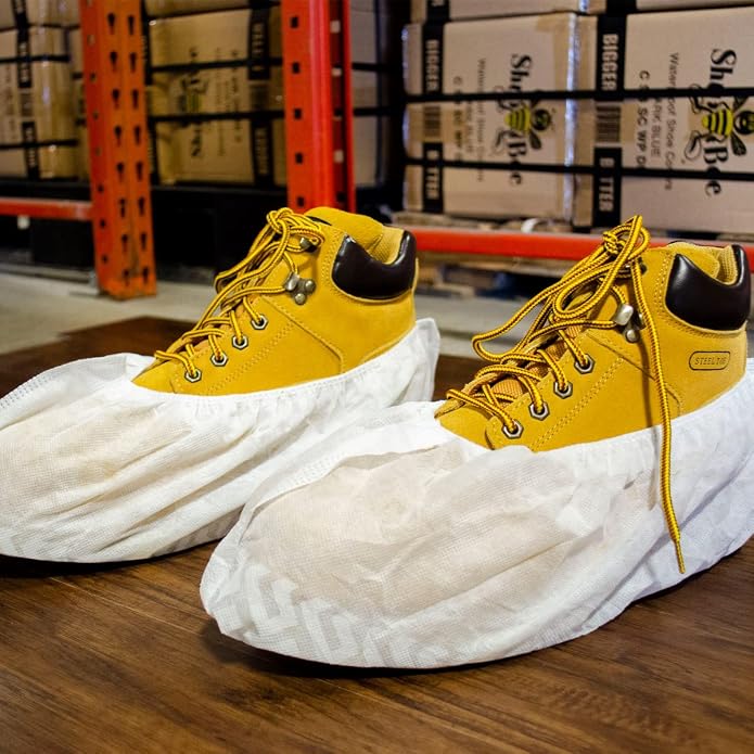 ShuBee Original Disposable, Extra-Large Boot and Shoe Covers, Thicker & Stronger, Durable Protection for Floors - 50 Pairs