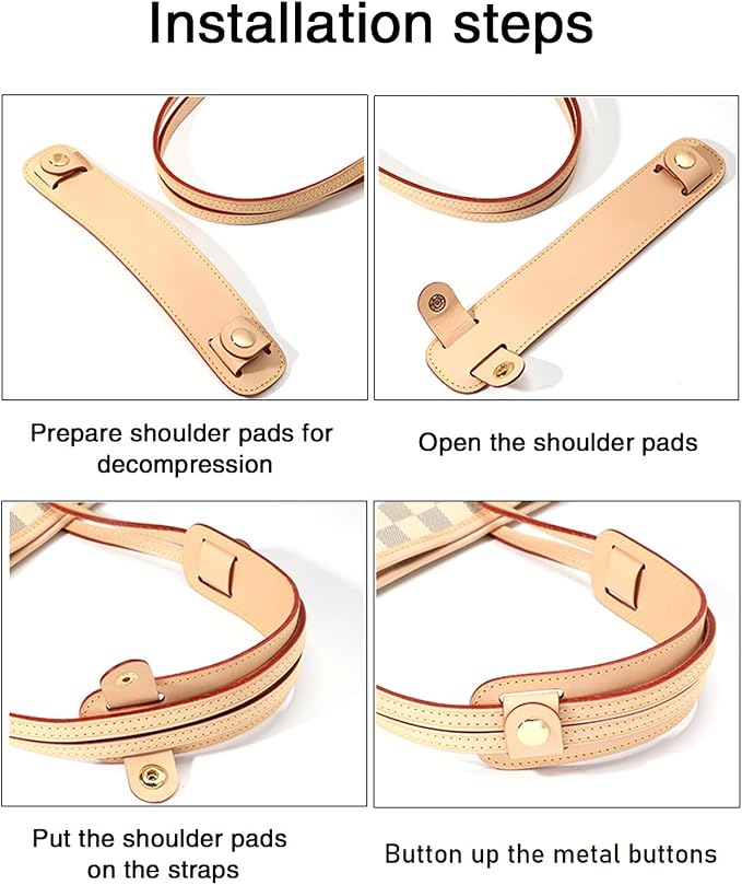 Jiesinlov Leather Backpack Shoulder Strap Pads Replacement Cushion Strap Covers for Tote Bag