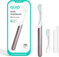 Quip Metal Sonic Electric Toothbrush for Adults - Time Travel & Soft Bristles with Travel Case & Replacement Brush Head - 3 Month Battery Life, Dusk Plum