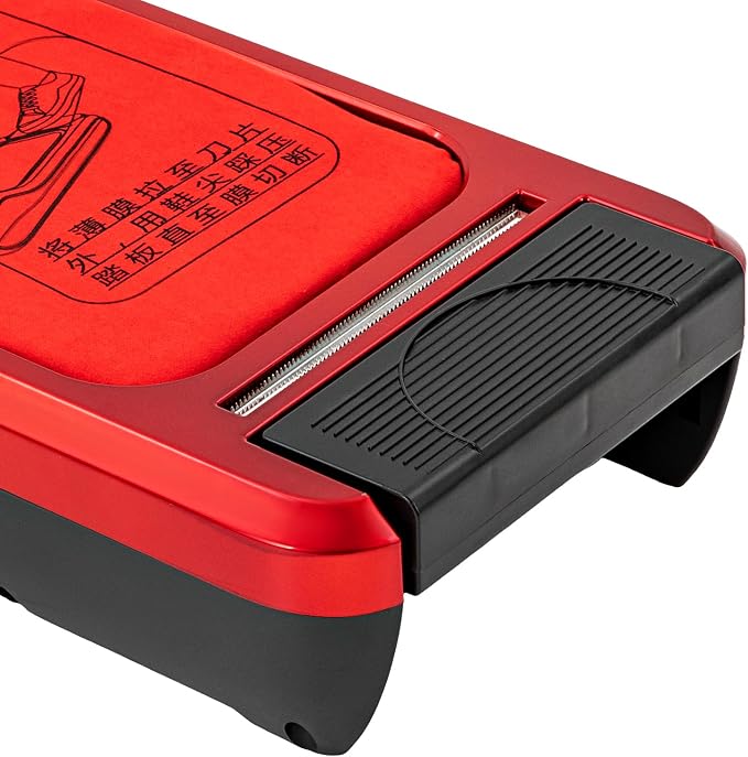 Automatic Shoe Covers Dispenser Machine,Foot-operated Shoe Film Machine with 1 Rolls Disposable Covers Non-slip Waterproof Shoe Wrapping Machine for Home, Offices, Factories,Shop,Red