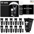 50 Sets 100 Pcs Church Gift for Men Bulk Black Hand Cream and Lip Balm Religious Bible Verse Cedar Scent Lip Moisturizer Christian Appreciation Gift for Coworker Church Party Favor