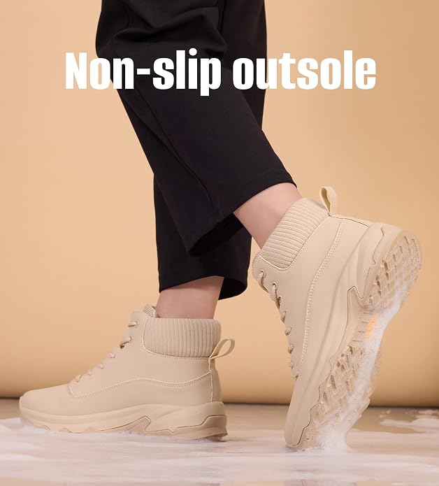 SHULOOK Non Slip Work Boots for Women Slip-Resistant Shoes Waterproof Food Service Chef Kitchen Restaurant Working Casual Comfortable Ankle Boot Outdoor Walking Booties Sneakers