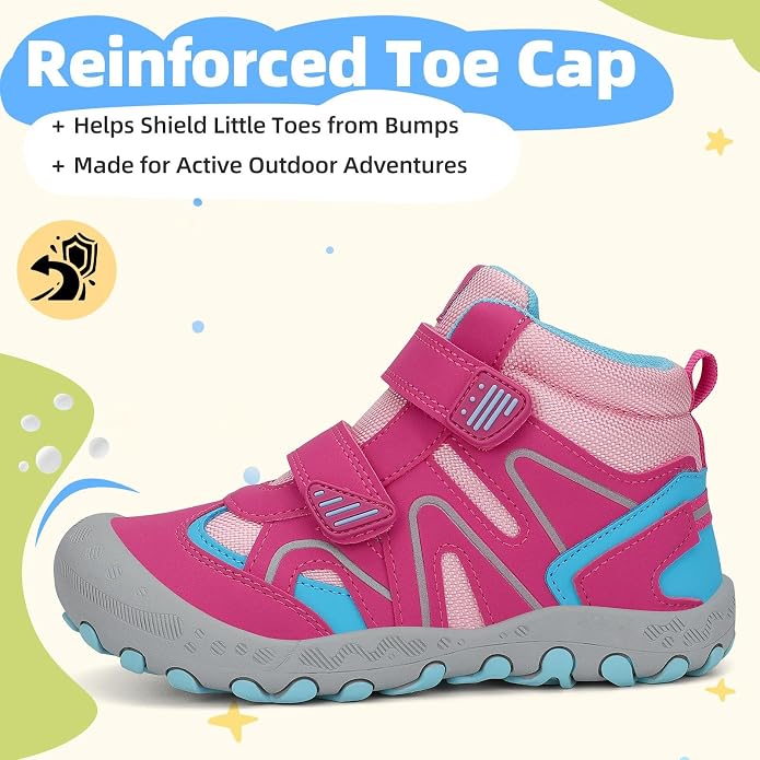 Mishansha Kids Water Resistant Hiking Boots, Boys Girls Anti Collision Anti-Skid Athletic Outdoor Adventure Trekking Shoes