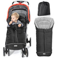 Orzbow Stroller Footmuff Universal - Weather-Proof Bunting Bag for Toddler, Warm Fleece Sleeping Bag for Cold Weather, Easily Attaches to Most Strollers, Baby Boys Girls Winter Essentials, Black