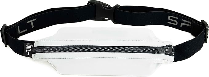 SPIbelt Running Belt Original for Women Men, Phone Holder for Running, Running Fanny Pack, Holder for Phone, Running Waist Pack, Adjustable Waist, [Fits All Phones]. Cloudy Grey with Black Zipper