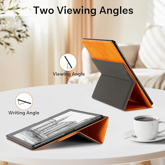 CoBak Stand Case for Kindle Scribe - Premium Folio Leather Cover with Pen Holder, Auto Sleep/Wake, and Stand Feature - Compatible with 10.2 Inch Kindle Scribe (2022/2024 Release)