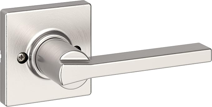 Kwikset Casey Interior Passage Door Handle, Lever for Closet and Hallway Doors, Reversible Non-Locking Handle Lever, Satin Nickel, with Microban Protection (Pack of 10)