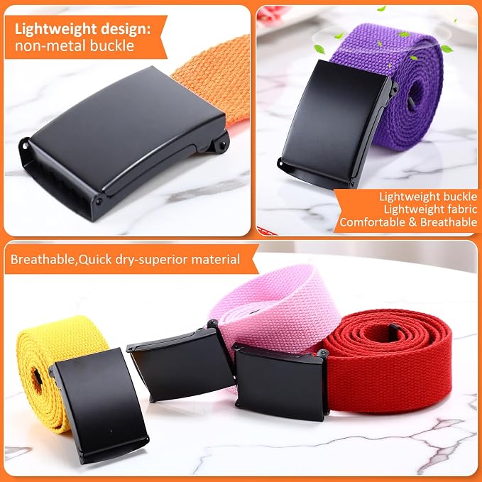 Yahenda 20 Pcs Web Belt for Men Women Belt Adjustable Canvas girdle Golf Strap with Military Buckle Casual Web girdle